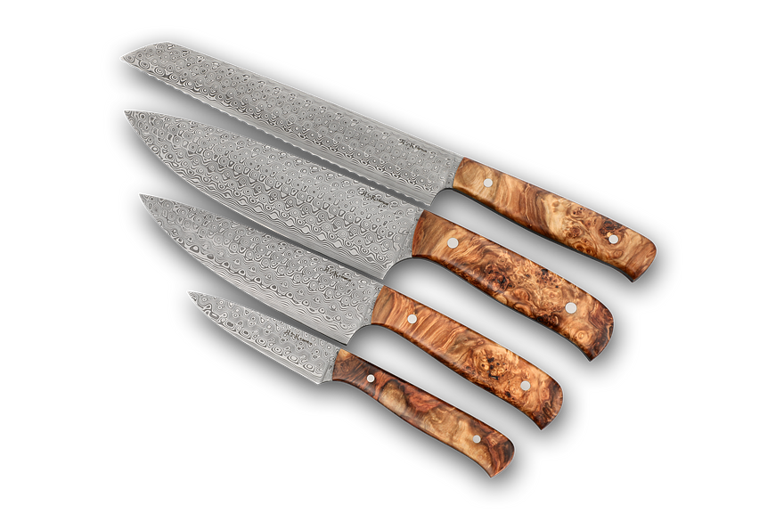 Set of Full Tang Kitchen Knives