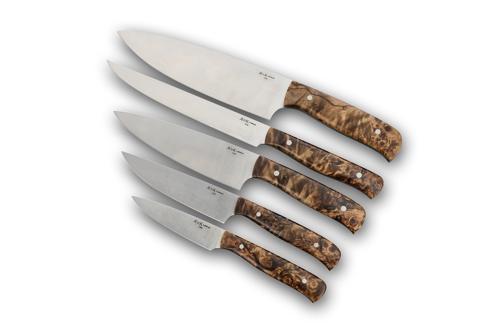 Set of Full Tang Kitchen Knives